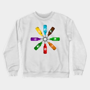 Zombie 8 Perk Pinwheel on Crème Crewneck Sweatshirt